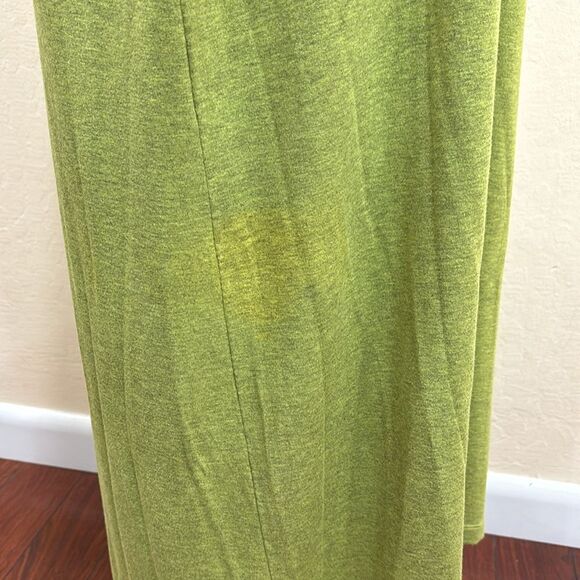 Bryn Walker French Terry Short Sleeve Lagenlook Midi / Maxi Dress ~ Green ~ L - Picture 7 of 9